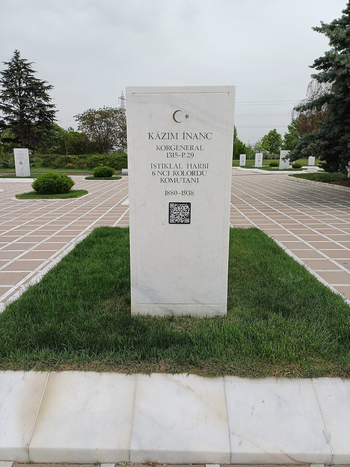 Devlet Mezarlığı'nda Kâzım İnanç'ın kabri, 2024