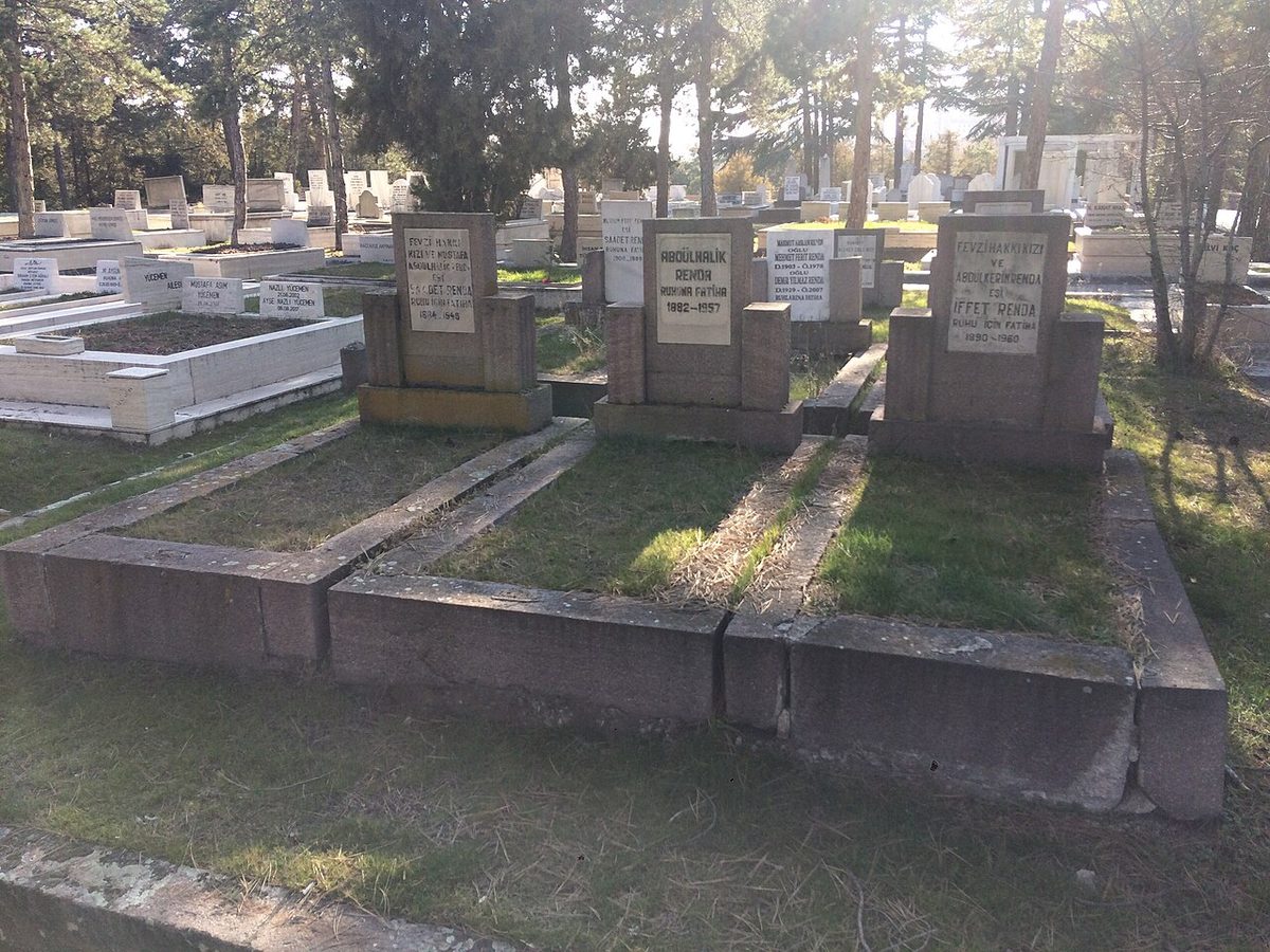 Abdülhalik Renda'nın Cebeci Asri Mezarlığı'ndaki kabri, 2022