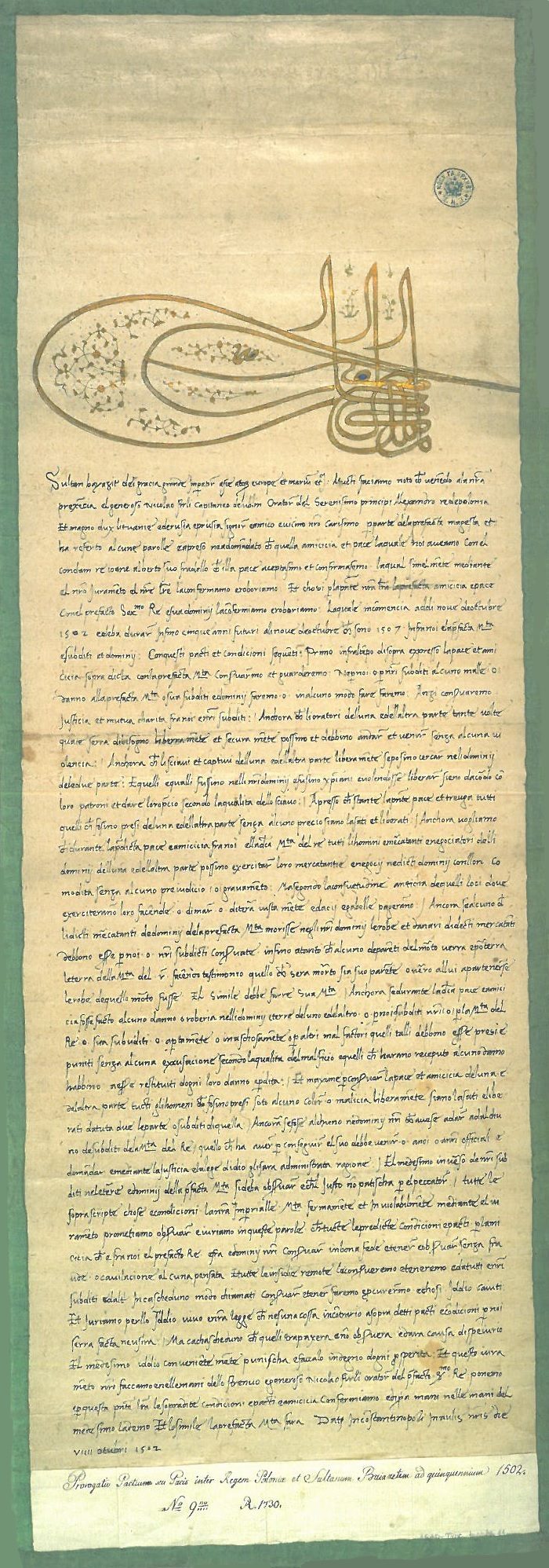 II. Bayezid'in Polonya kralına verdiği bir ahidname