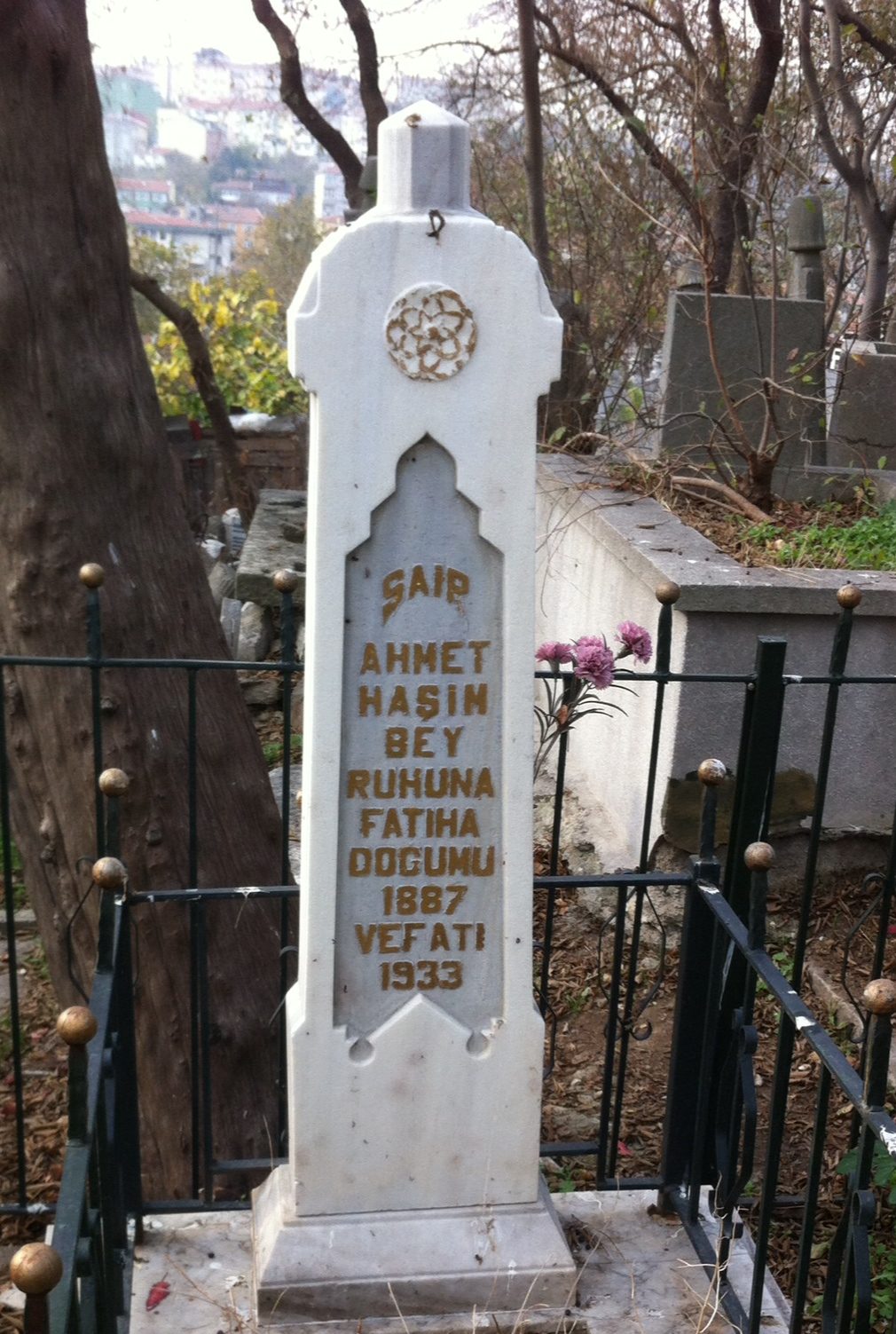 Ahmet Haşim'in mezar taşı