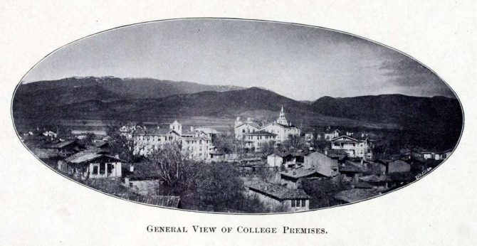 Merzifon'daki Anatolia College yerleşkesinin genel görünümü