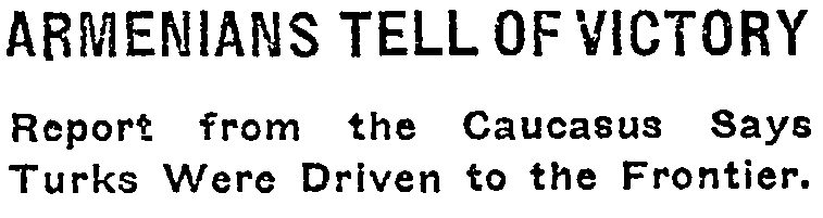 1918 tarihli bir Amerikan gazetesinde muharebe haberi