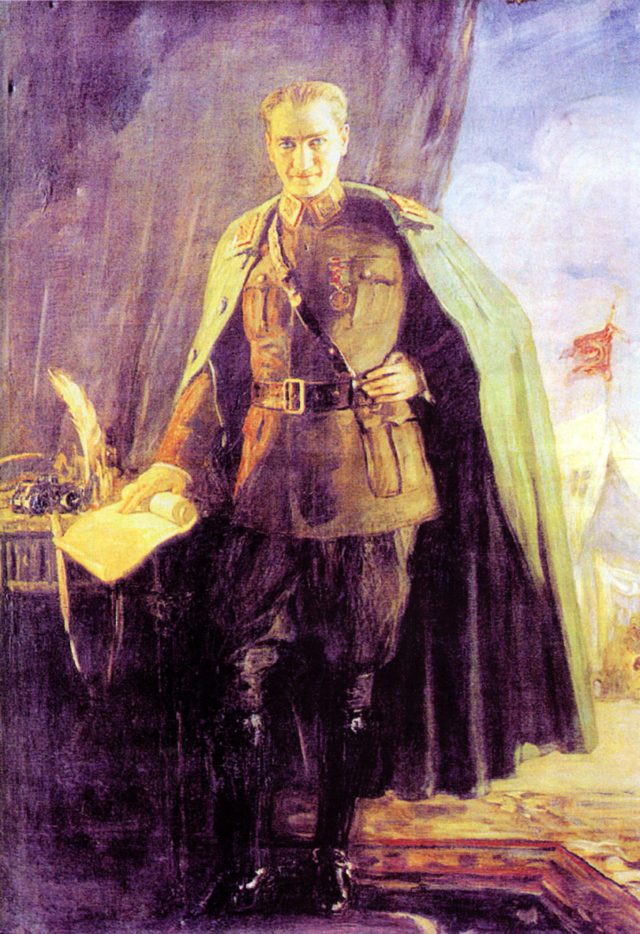Mihri Müşfik Hanım'ın yaptığı Atatürk portresi