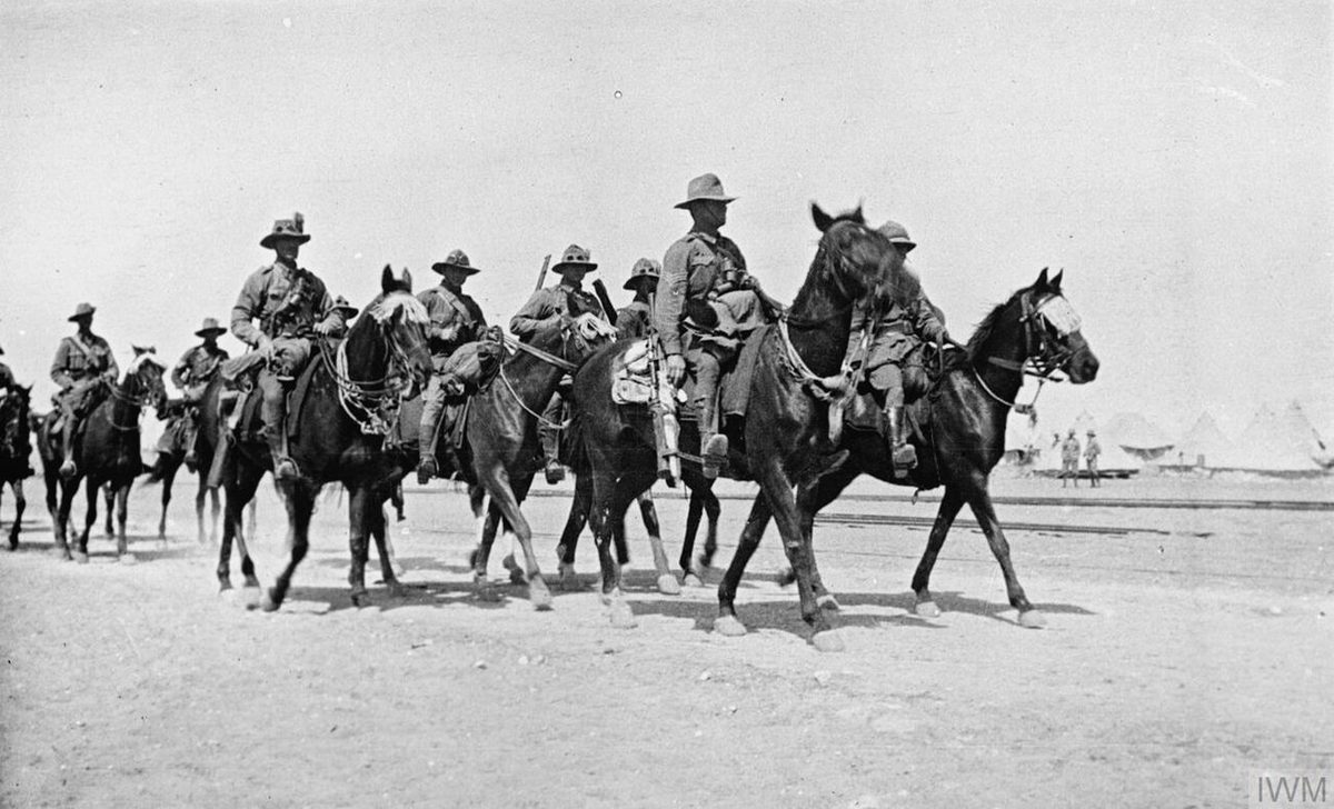 1916'da Sina'daki Avustralya hafif süvarileri