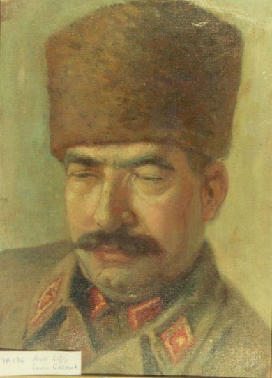 Avni Lifij'in çizimiyle Fevzi Paşa (Çakmak)