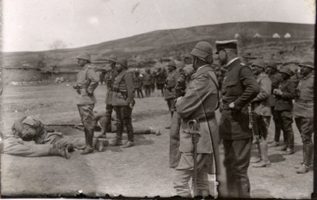 Enver Paşa ve Alman kurmay subay Feldmann'ın Kafkas cephesinde teftişi, 1914