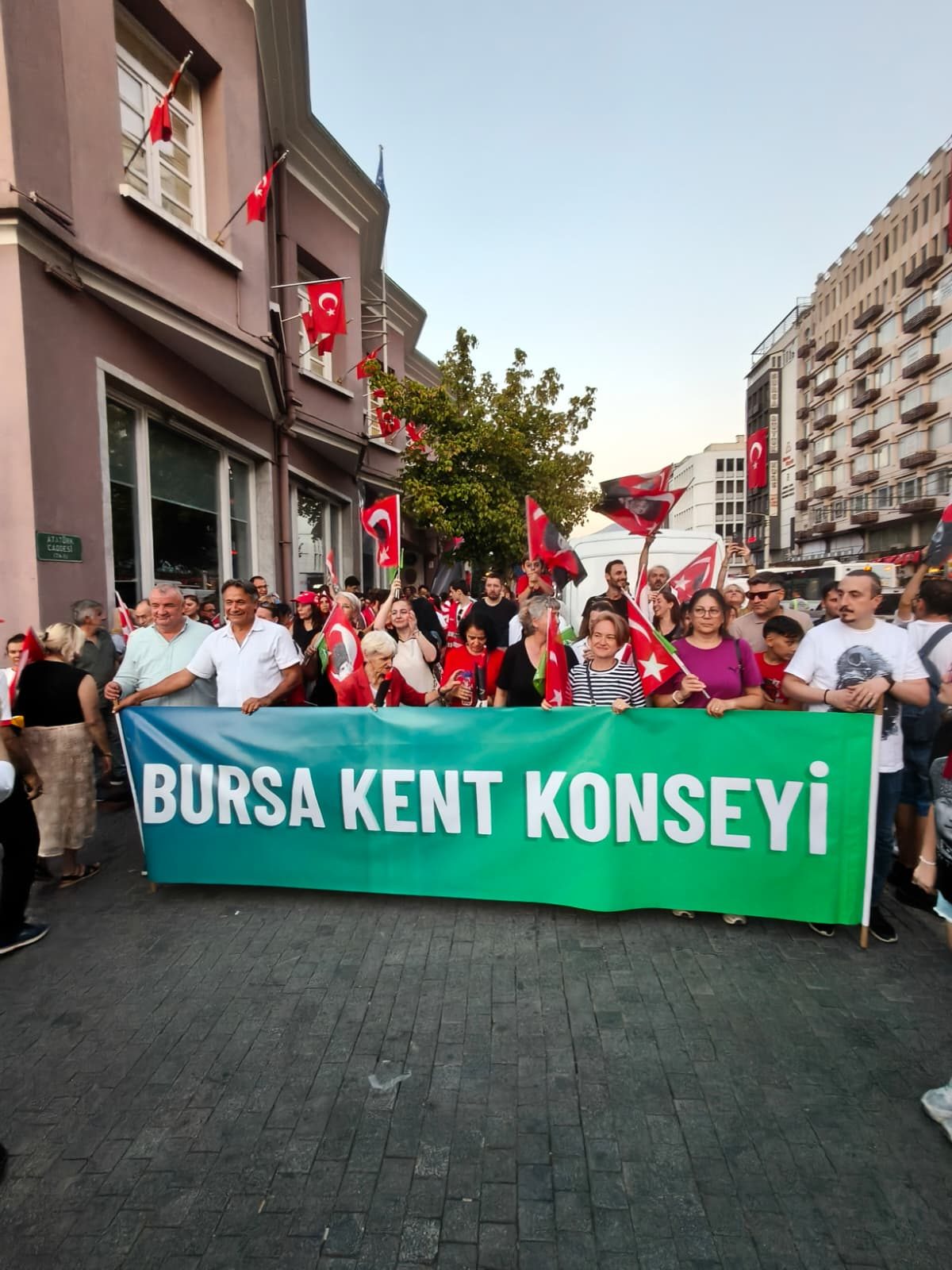 Bugün 30 Ağustos Zafer Bayramı kutlamalarından bir görünüm