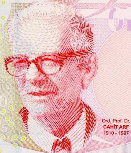 Cahit Arf'ın 10 Türk lirası banknotundaki portresi