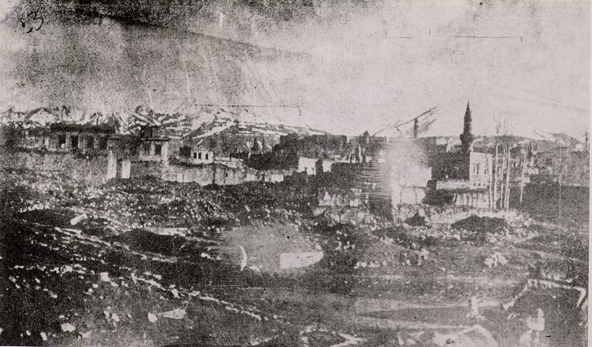 1918'de Erzurum şehrinden bir görünüm