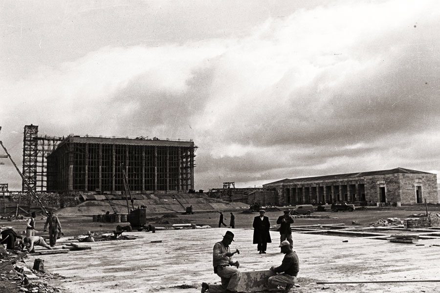 Anıtkabir'in 1951'deki inşaatı