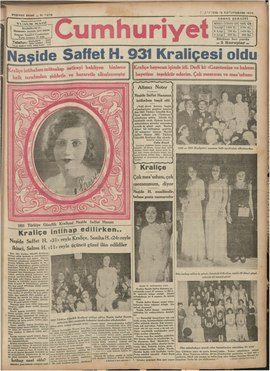 Cumhuriyet gazetesi, Ocak 1931