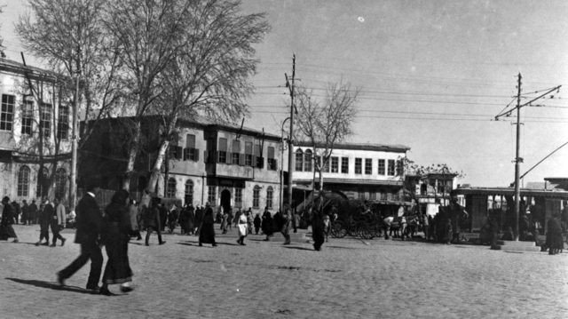 1918'de Şam'da şehir meydanı