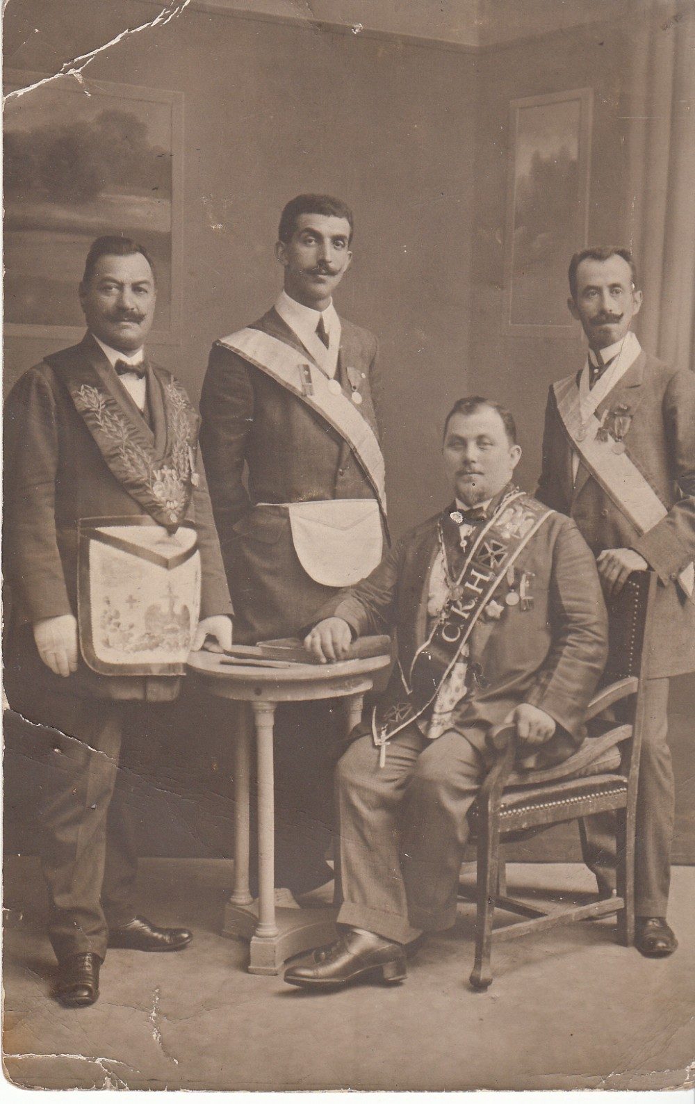 1912'de Selanik'teki bir mason locasının üyeleri