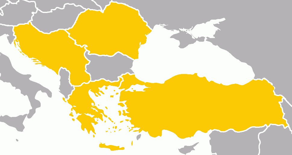 Balkan Antantı'nı simgeleyen dönem görseli