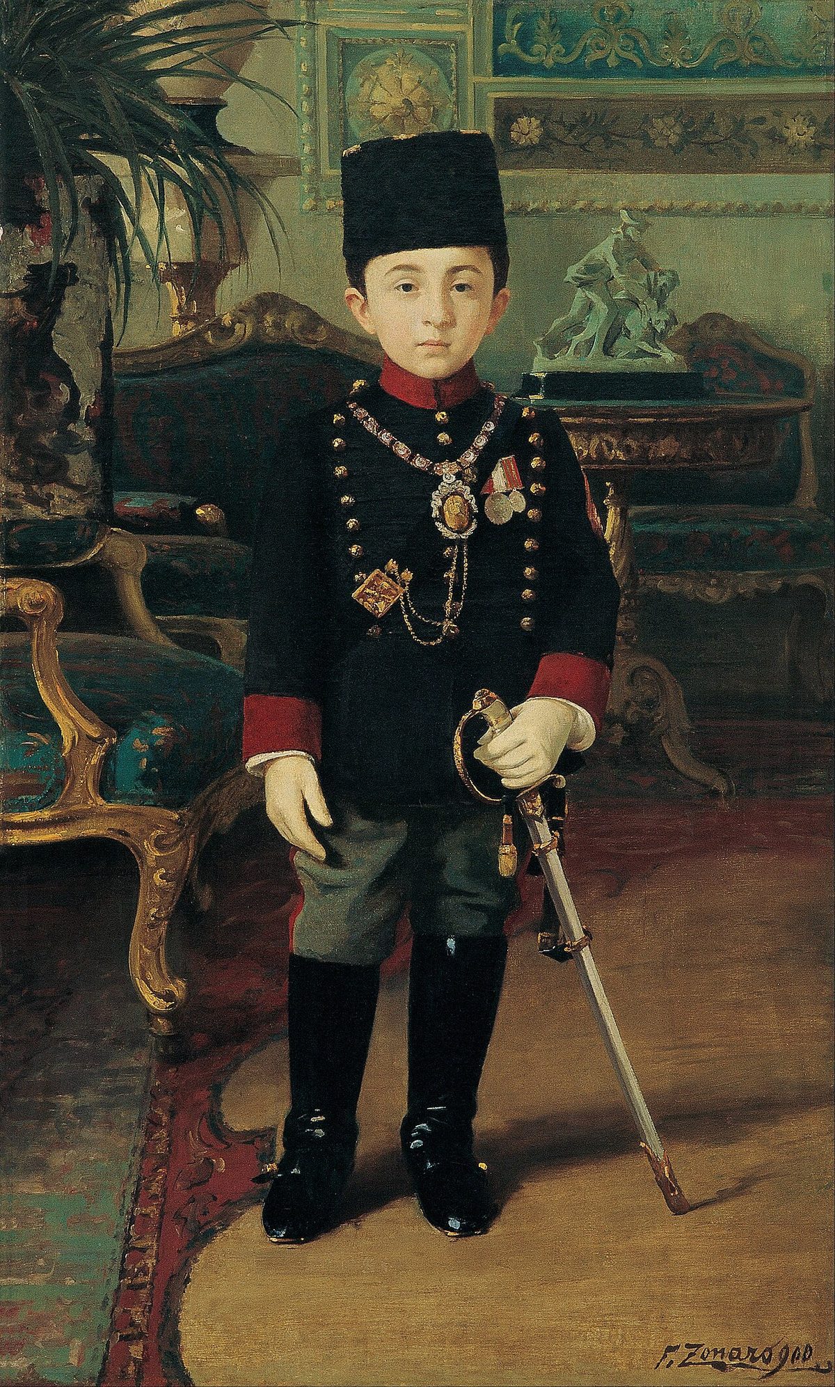 Fausto Zonaro'nun Şehzade Abdürrahim Efendi portresi