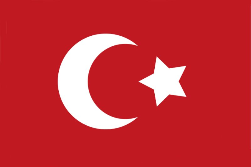 1844-1922 arasında kullanılan Osmanlı bayrağı