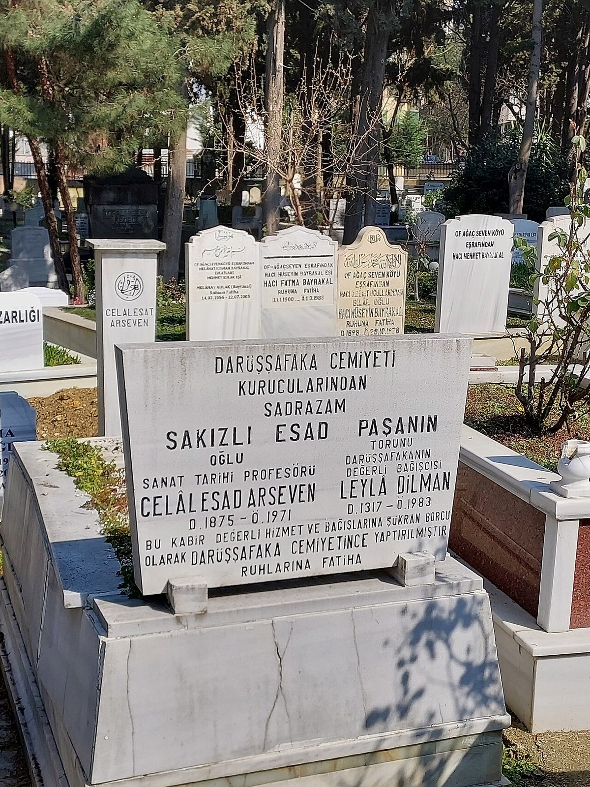 Celal Esad Arseven'in Sahrayıcedid'deki mezarı