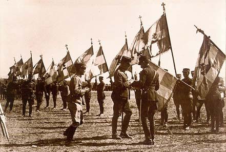 Kütahya-Eskişehir muharebeleri sırasında Yunan sancakları, 1921