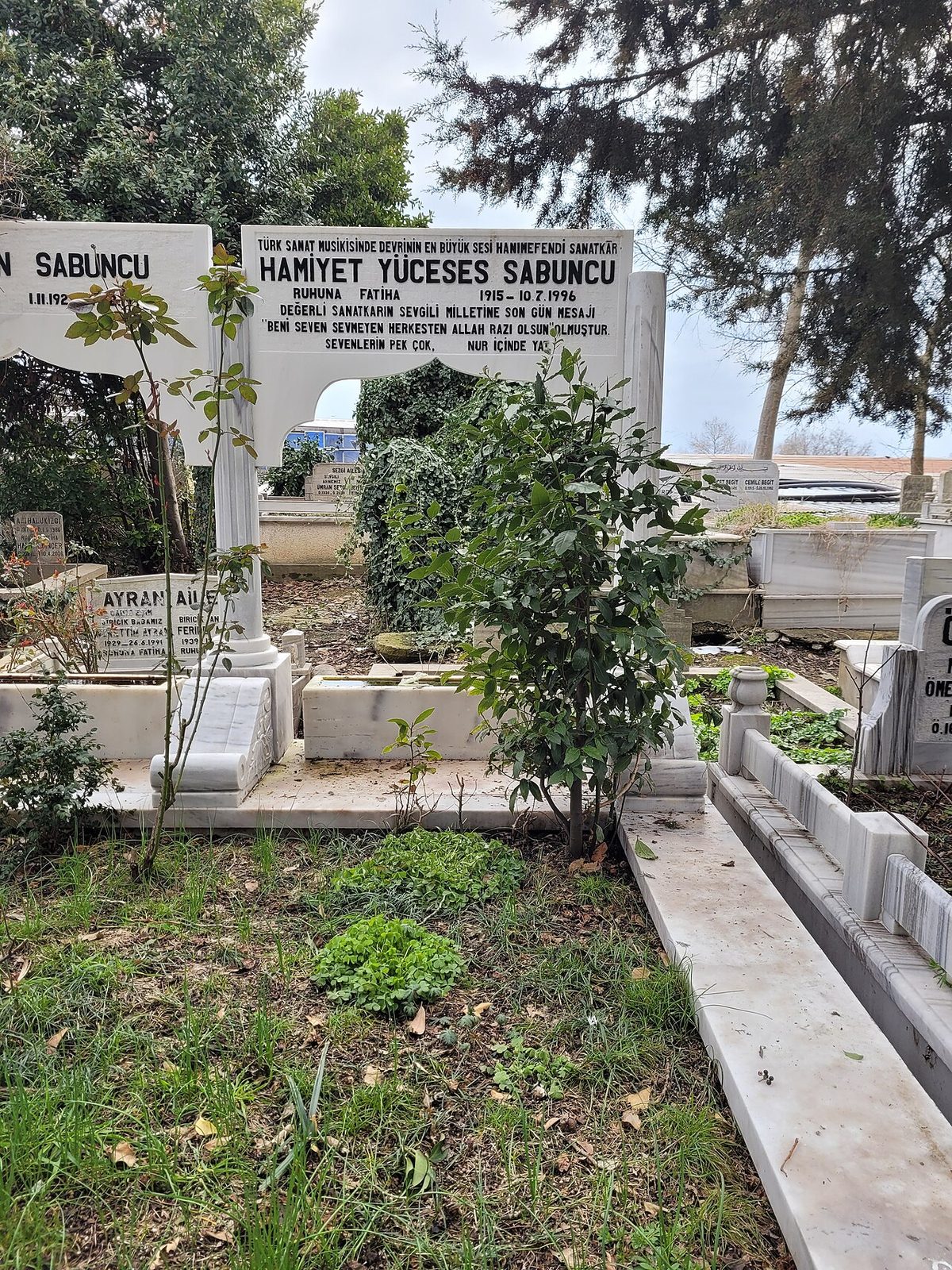 Hamiyet Yüceses Sabuncu'nun kabri