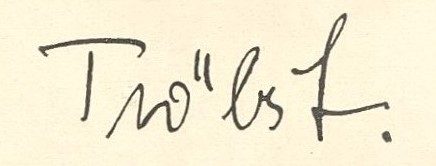 Hans Tröbst'ün 1925 tarihli imzası