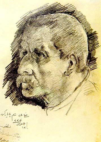 Hoca Ali Rıza'nın 1909 tarihli otoportresi