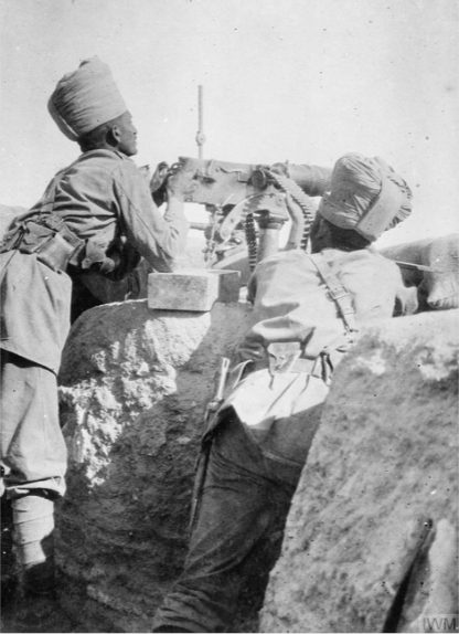 Şuaybiye Muharebesi'nde Hint makineli tüfekçileri, 1915