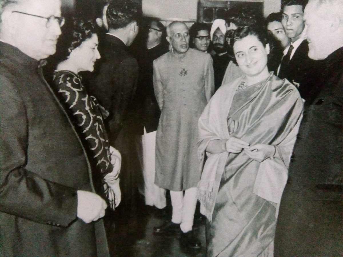 Cevahirlal Nehru ve kızı İndira, 1959