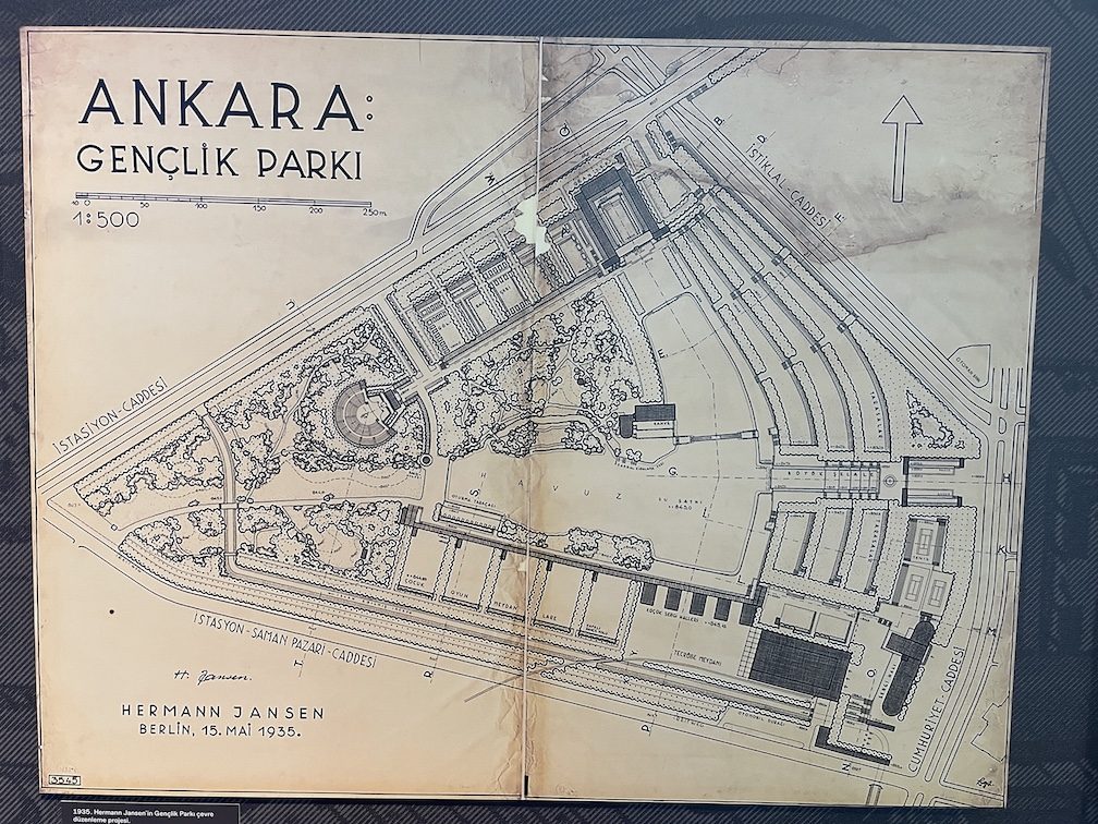 Jansen planında Gençlik Parkı, 1935