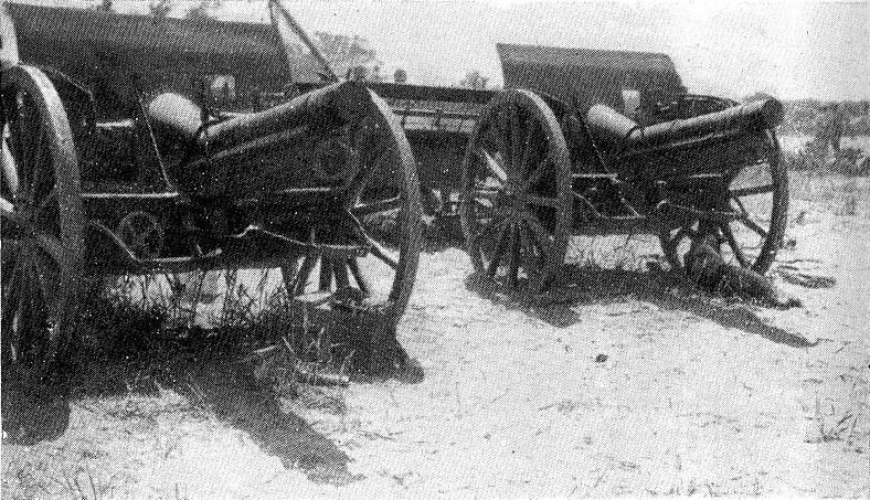Gazze önünde 1917'de ele geçirilen Krupp topları