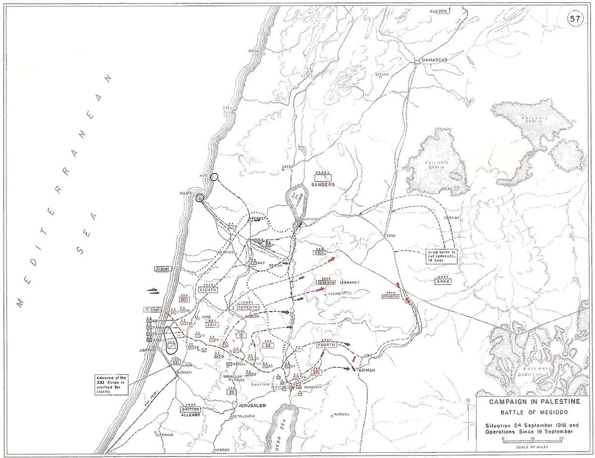 Megiddo Muharebesi'nin harekât haritası