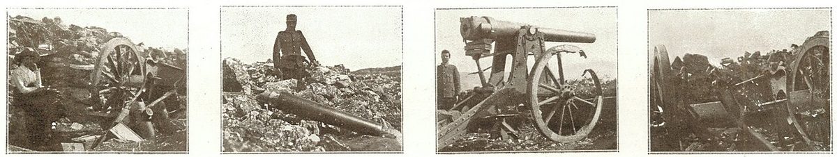 Bizani'de tahrip olmuş Osmanlı topçusu, 1913