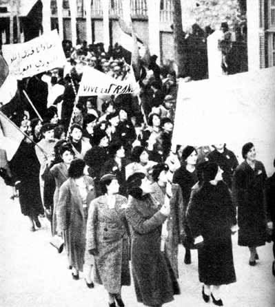 Şam'da kadınların sancağın Türkiye'ye katılmasına karşı gösterisi, 1939