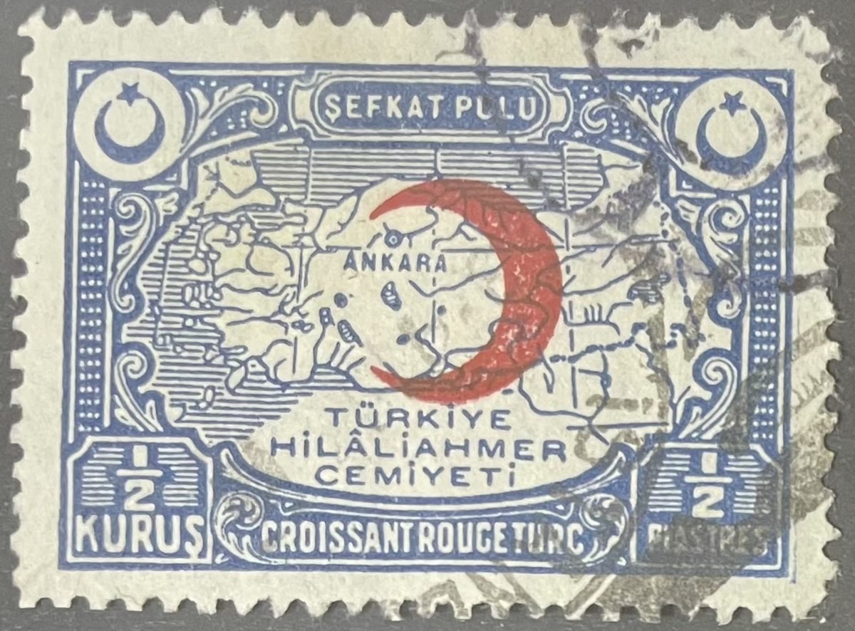 1934 tarihli Türkiye Hilal-i Ahmer Cemiyeti pulu