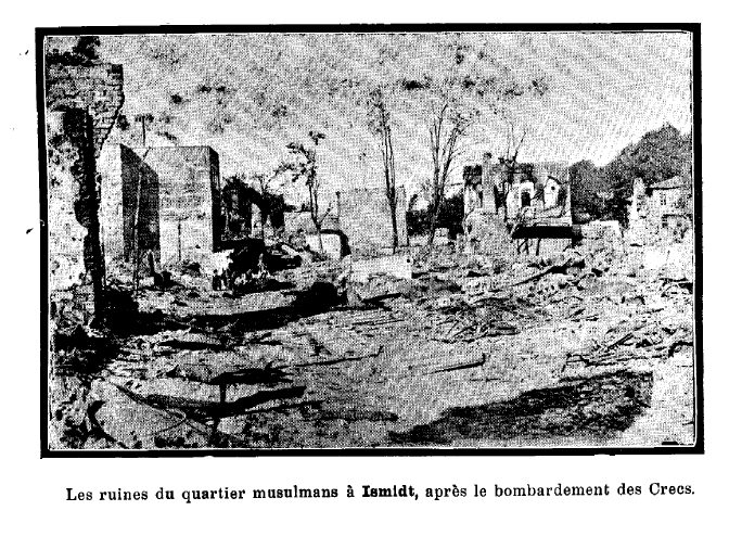 İzmit'te harap olmuş Müslüman mahallesi, 1921