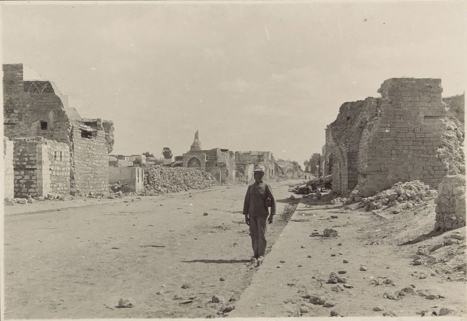 Birinci Dünya Savaşı sırasında harabeye dönmüş Gazze