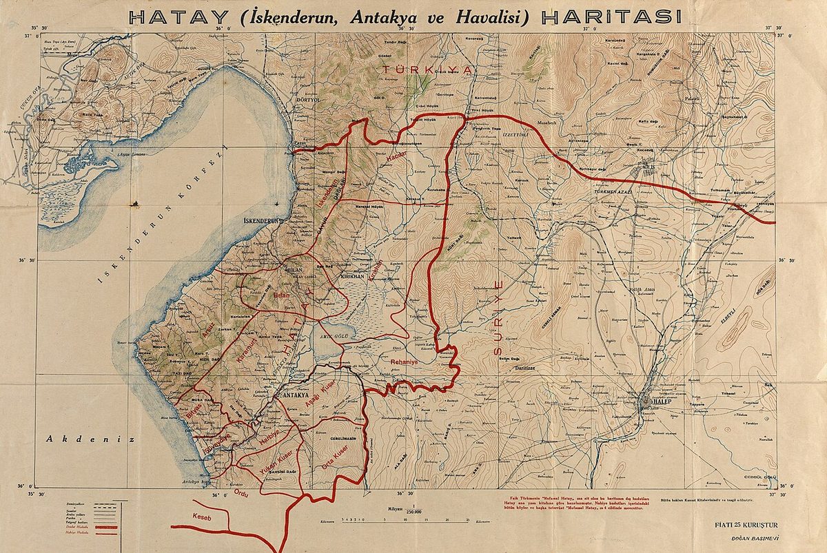 İskenderun Sancağı haritası