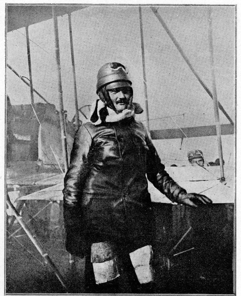 Bizani üzerinde uçuş yapan bir Yunan pilotu, Ocak 1913