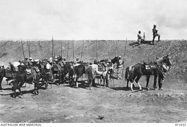 Tel eş-Şeria yakınında Türk süvarileri, Kasım 1917