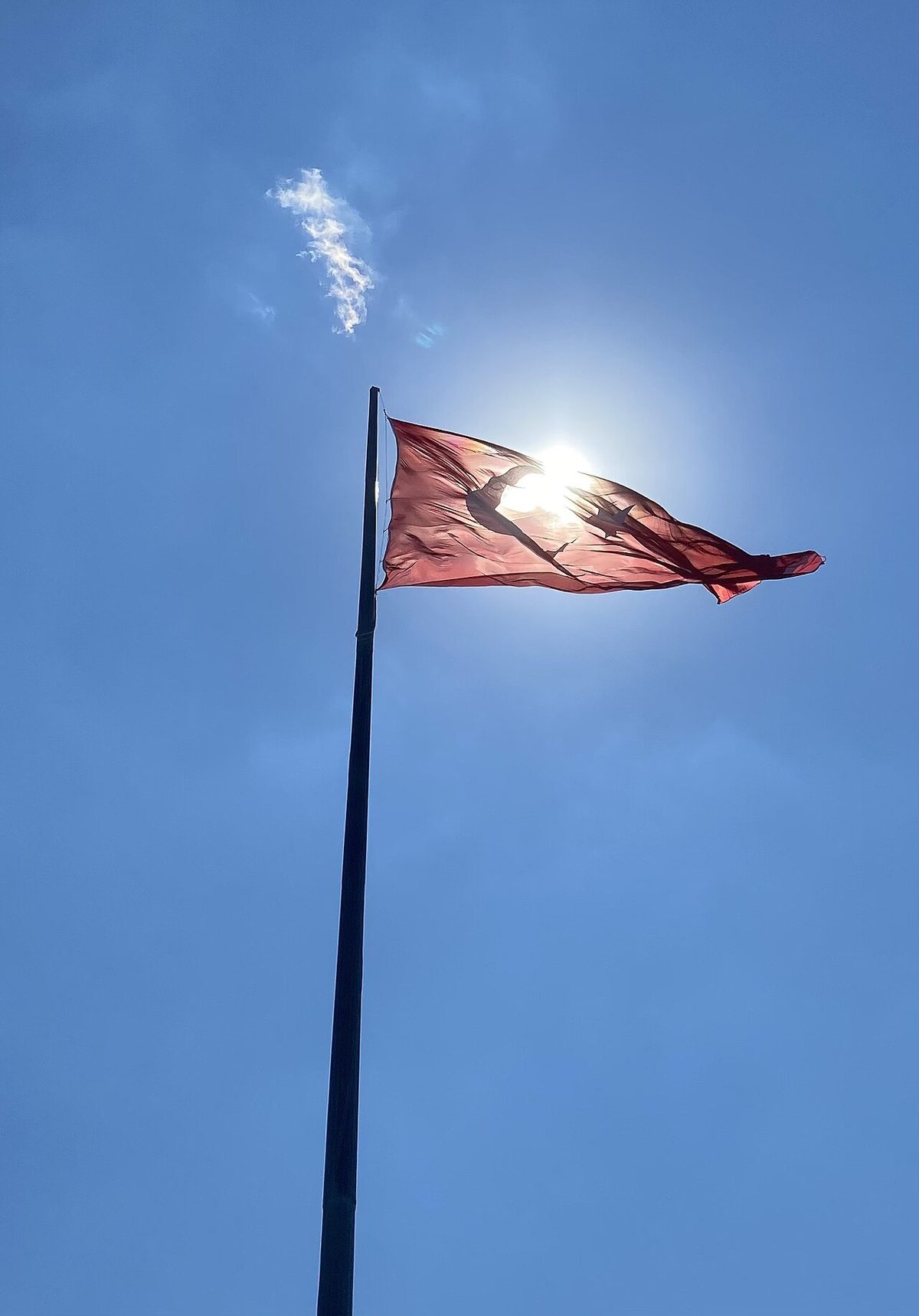 Çanakkale'de dalgalanan Türk bayrağı