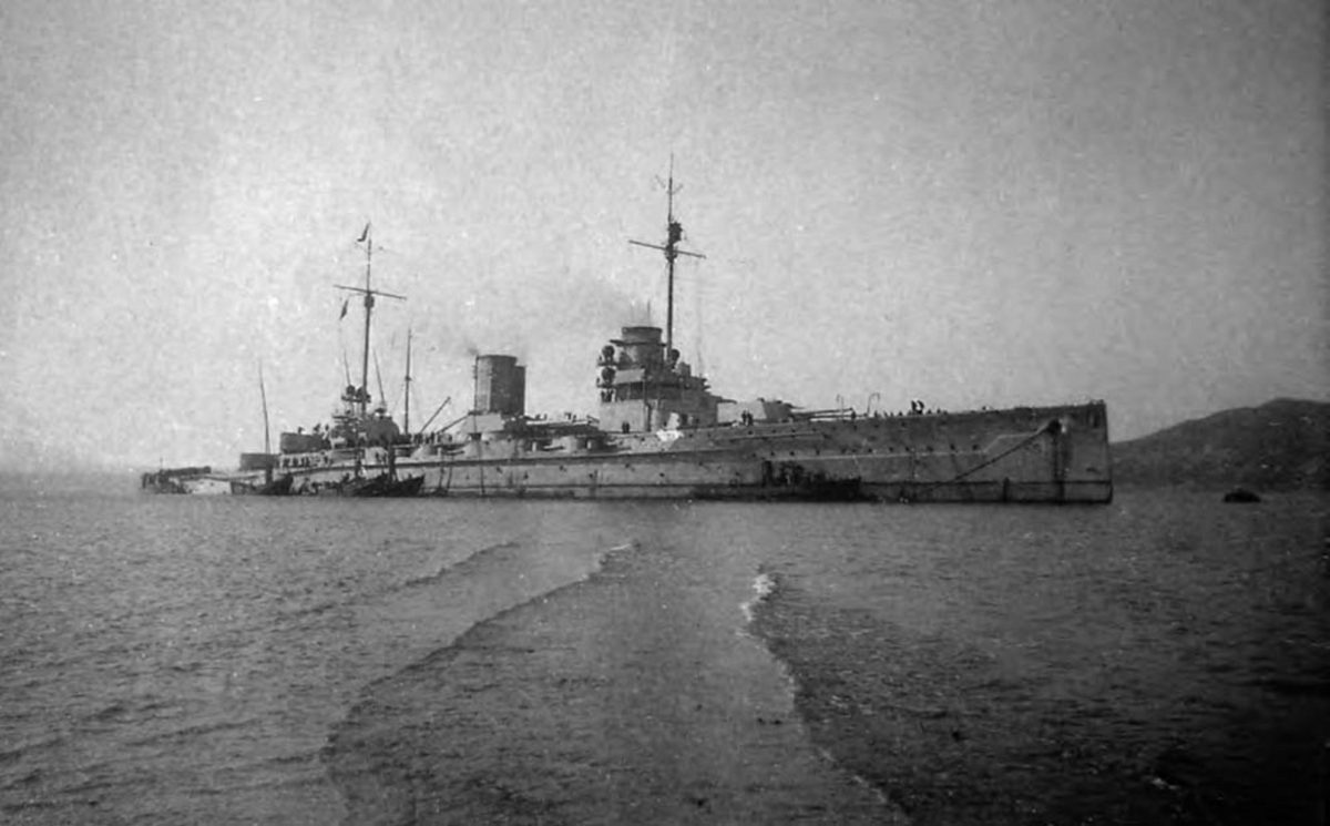 Yavuz zırhlısı Nara Burnu'nda, Şubat 1918