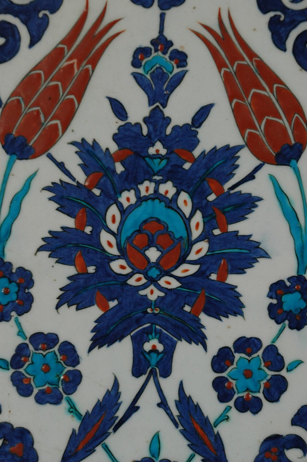 Rüstem Paşa Camii'ndeki İznik çinilerinden ayrıntı