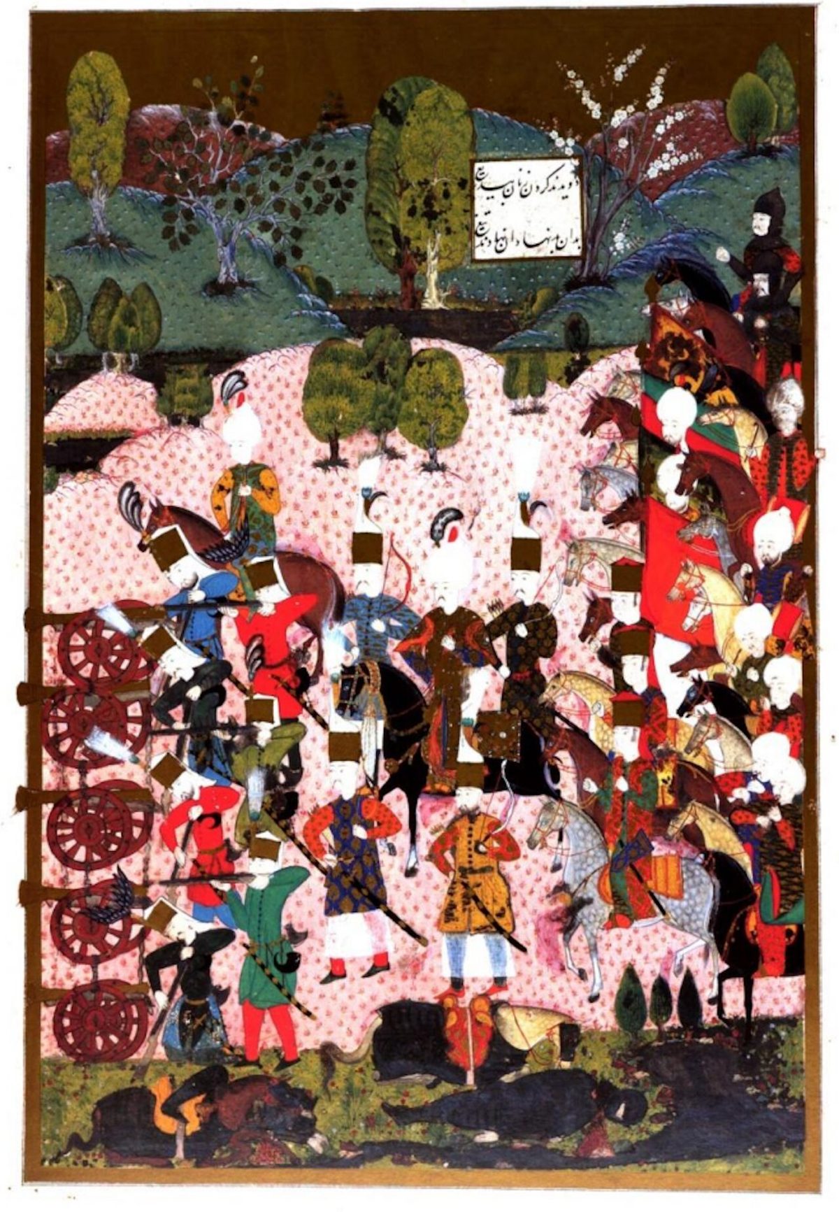 Süleymanname'de Mohaç Muharebesi sırasında Sultan Süleyman