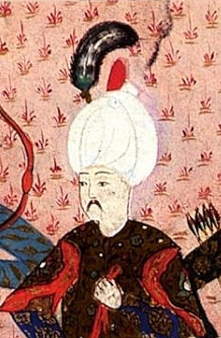 Süleymanname'de Mohaç Savaşı sırasında Kanuni Sultan Süleyman