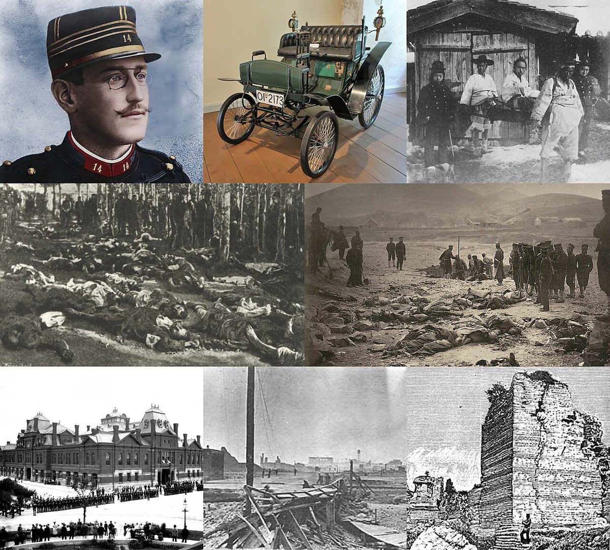 1894 yılının olaylarını gösteren bir kolaj