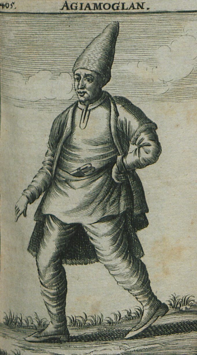 Busbecq'in eserinin 1664 tarihli Almanca baskısından bir acemioğlanı tasviri