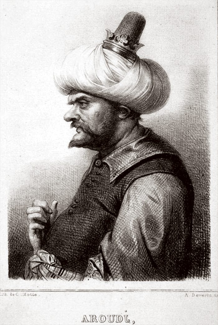 Oruç Reis'i gösteren eski bir gravür