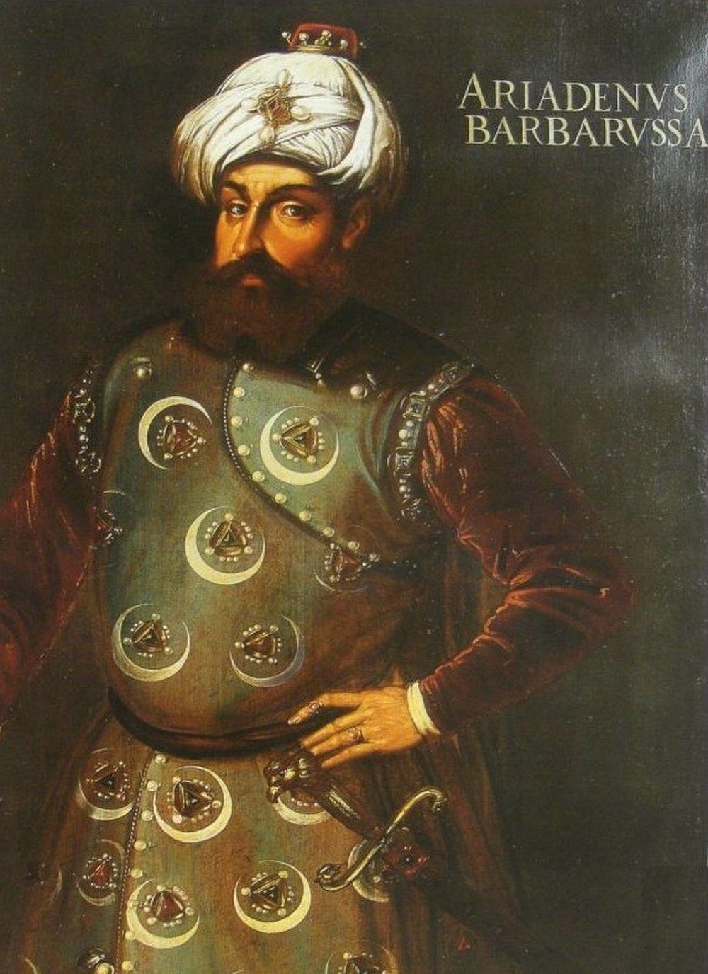 Barbaros Hayreddin Paşa'yı gösteren on altıncı yüzyıl Avrupa tasviri