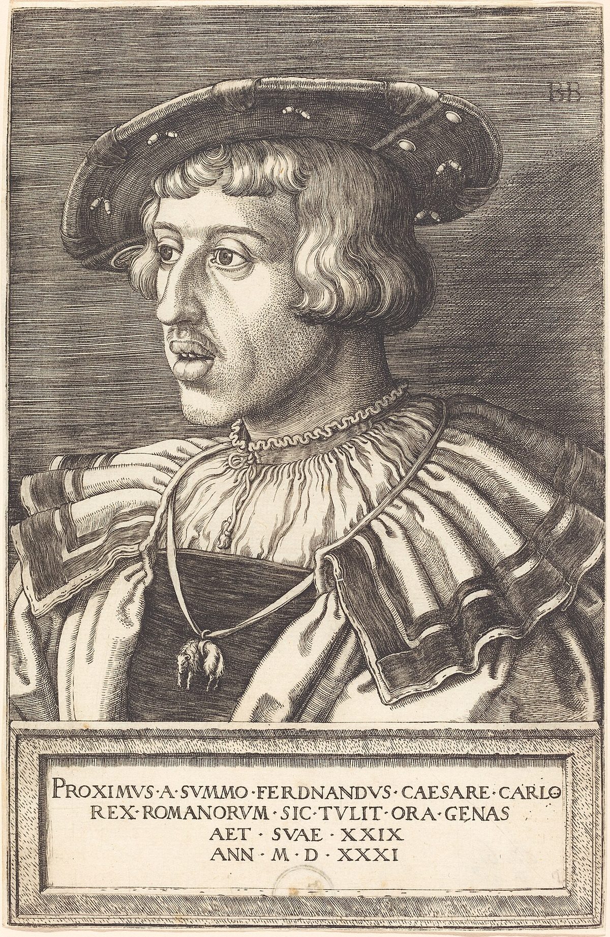 Barthel Beham'ın 1531 tarihli Ferdinand gravürü
