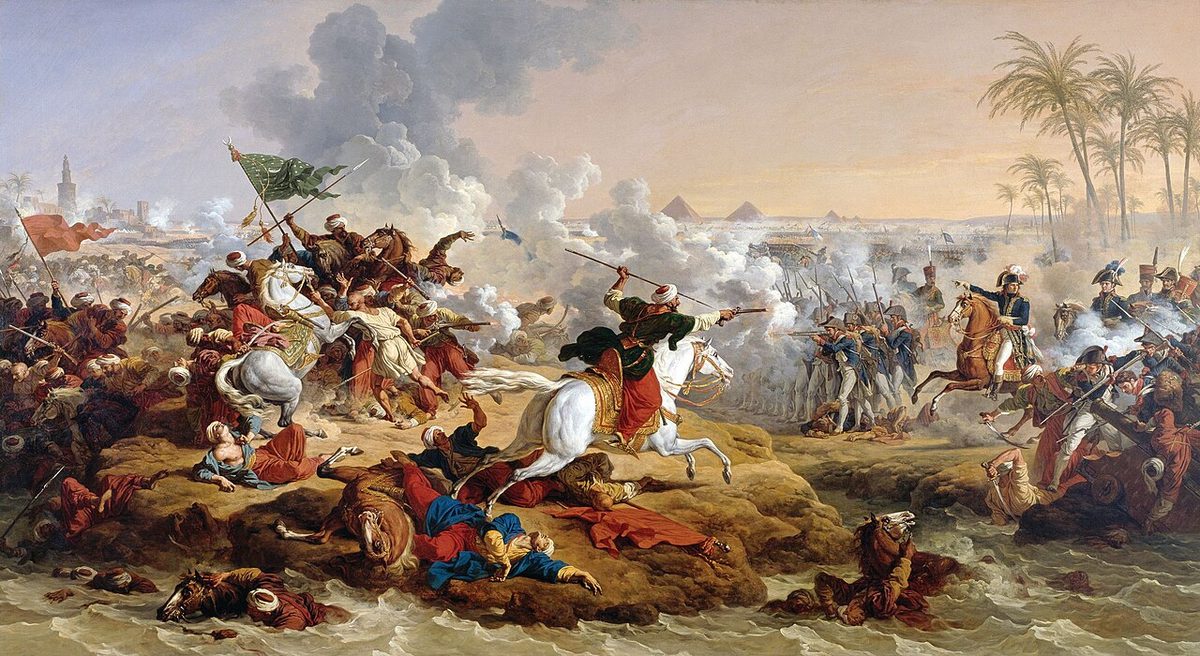 21 Temmuz 1798 Piramitler Muharebesi'ni gösteren tablo