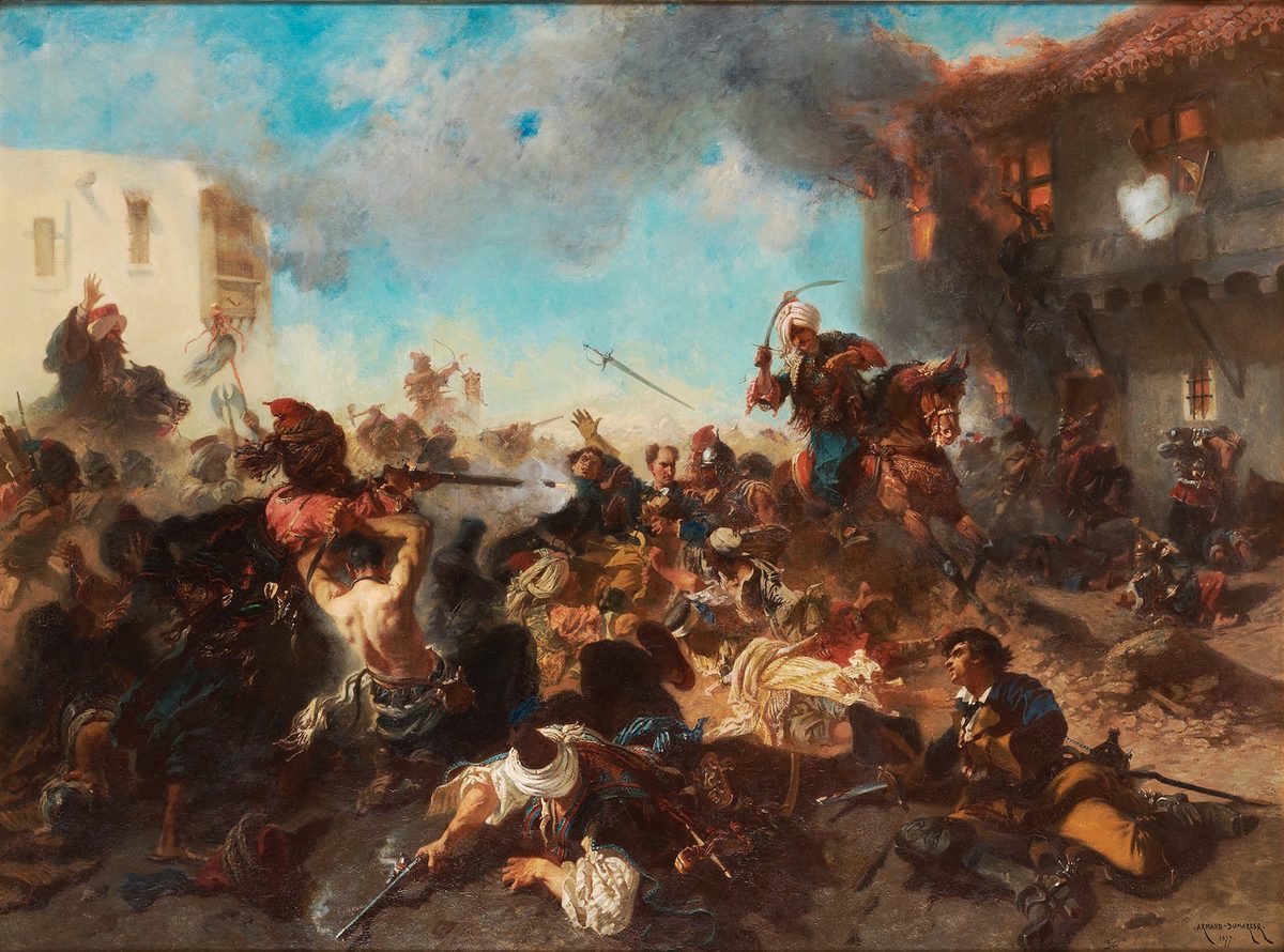 1713 Bender baskınını gösteren tasvir